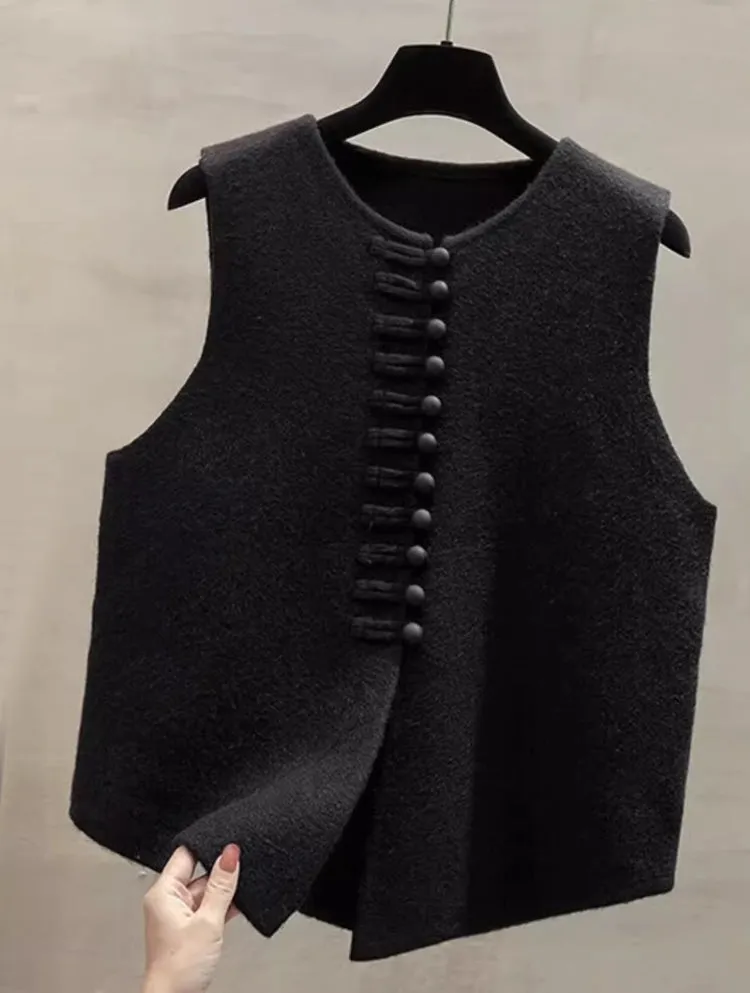 Winter Round Neck Vest Sweater Tops