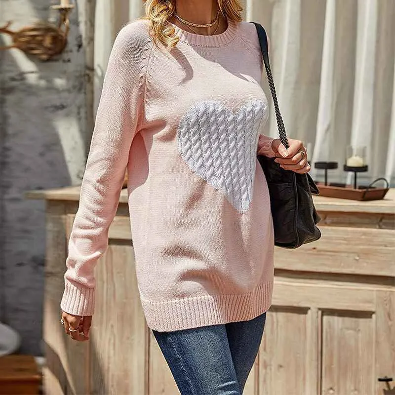 Women Argyle Oversized Sweaters Casual Crew Neck Geometric Pattern Knitted Pullovers Jumper Vintage Streetwear K043