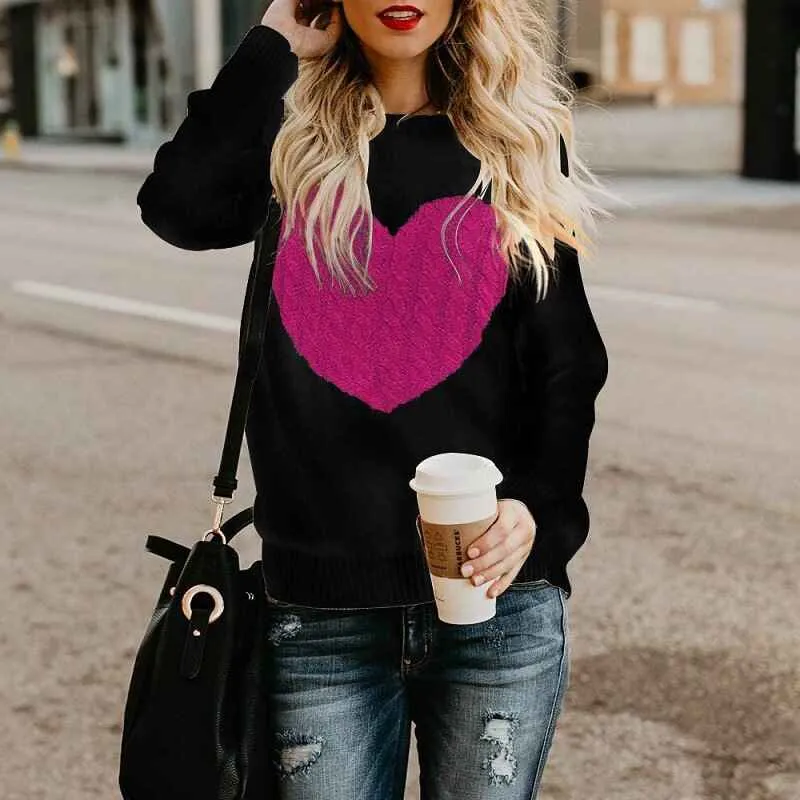Women Argyle Oversized Sweaters Casual Crew Neck Geometric Pattern Knitted Pullovers Jumper Vintage Streetwear K043