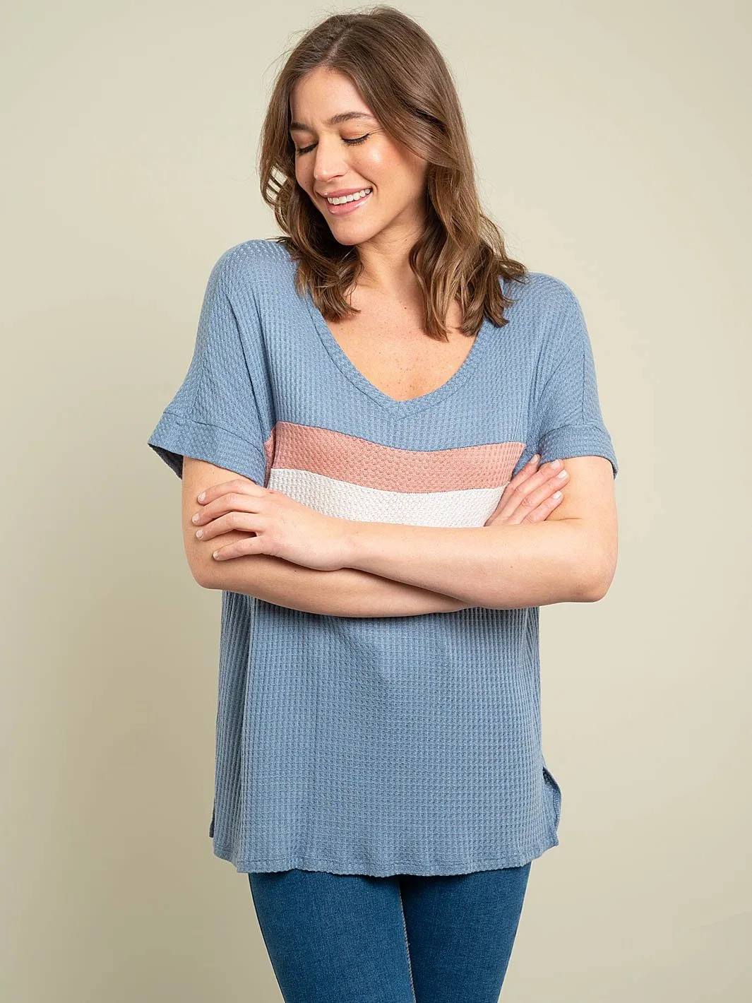 WOMEN'S COLOR BLOCK TOP