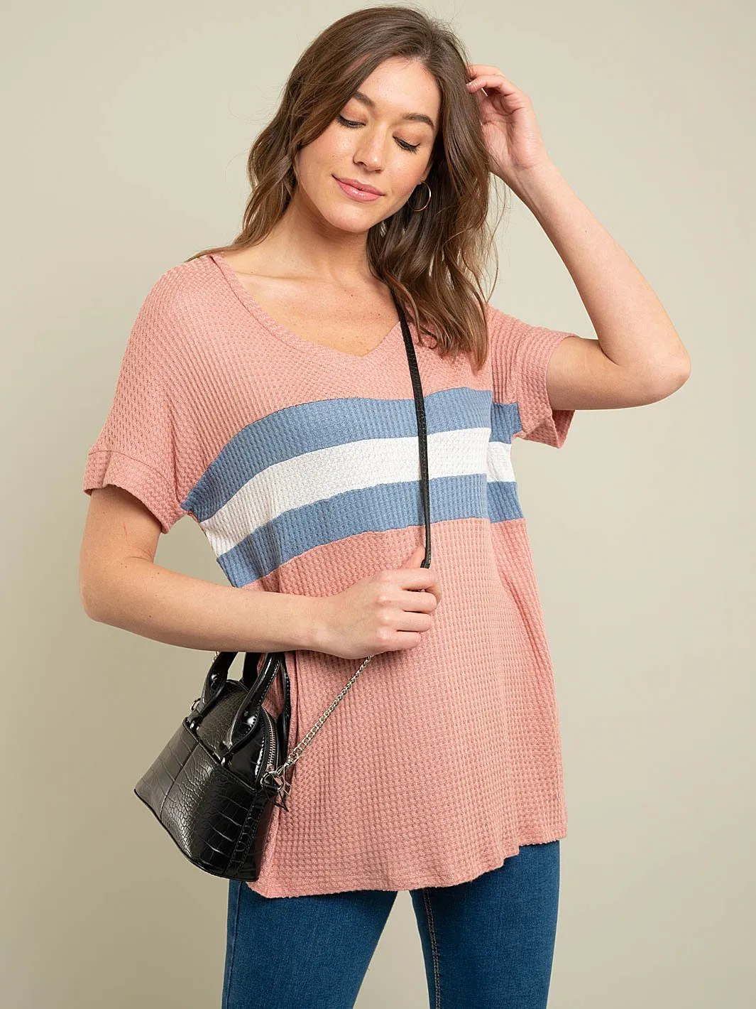 WOMEN'S COLOR BLOCK TOP