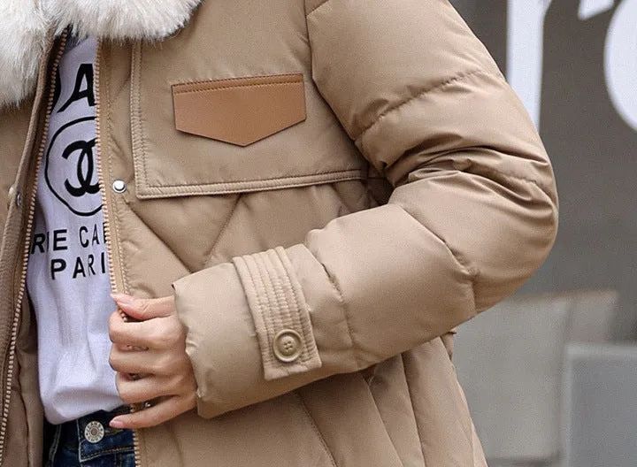Women's Comfortable and Warm Puffer Jacket with Big Pockets