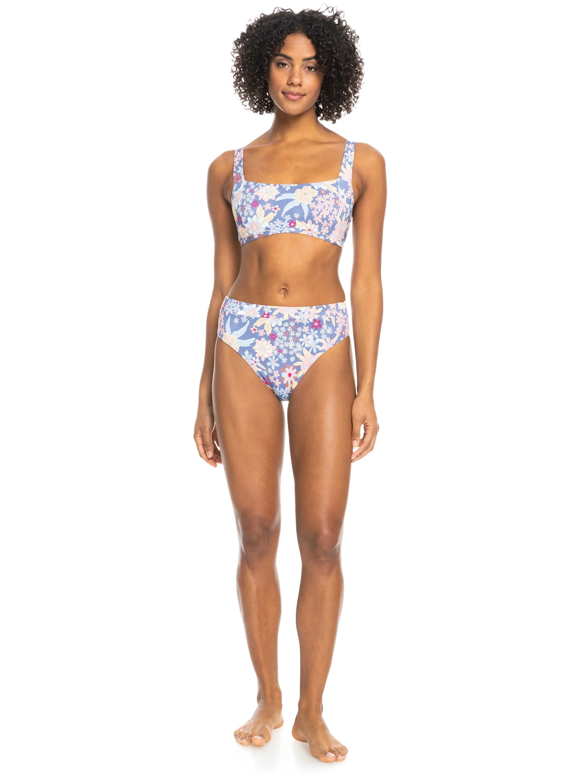 Womens Printed Beach Classics Mid Waist Bikini Bottoms