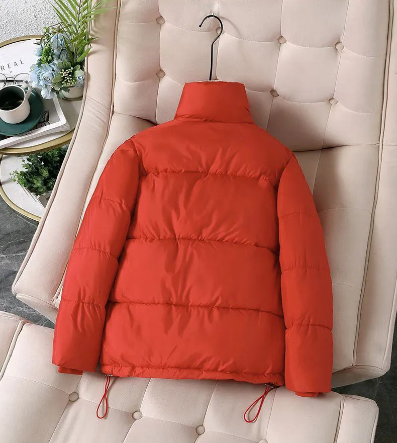 Women's Quilted Puffer Jacket with Windproof Features and Slash Pockets