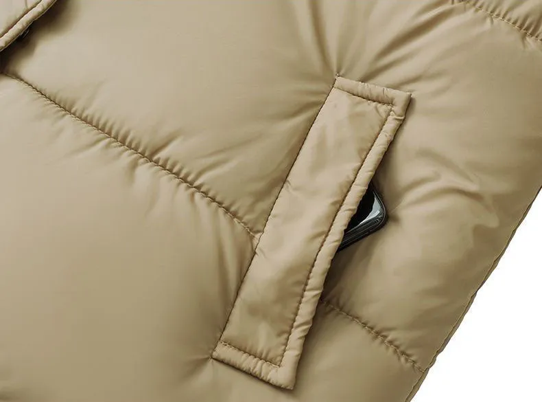 Women's Quilted Puffer Jacket with Windproof Features and Slash Pockets