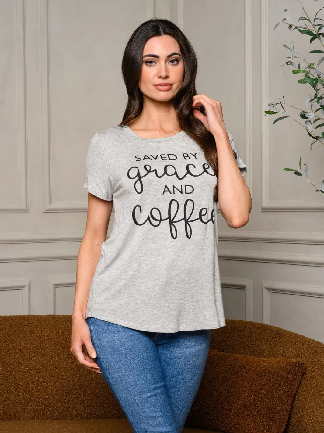 WOMEN'S SHORT SLEEVE GRAPHIC BASIC TOP