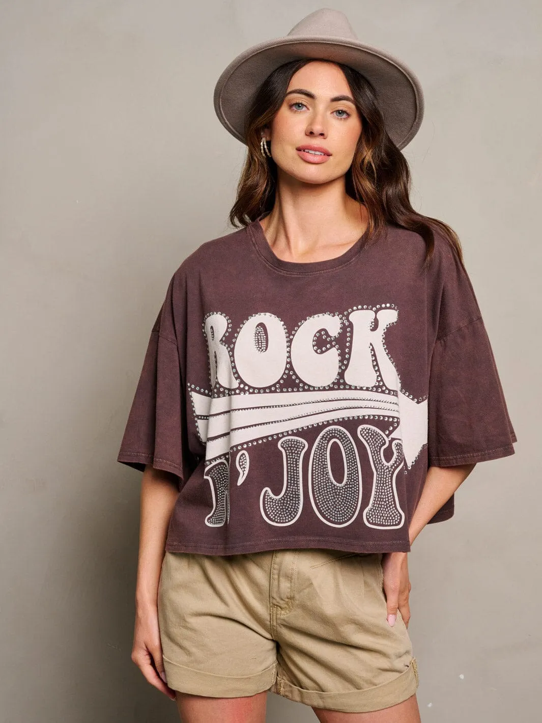 WOMEN'S SHORT SLEEVE SEQUINS GRAPHIC DETAILED TOP
