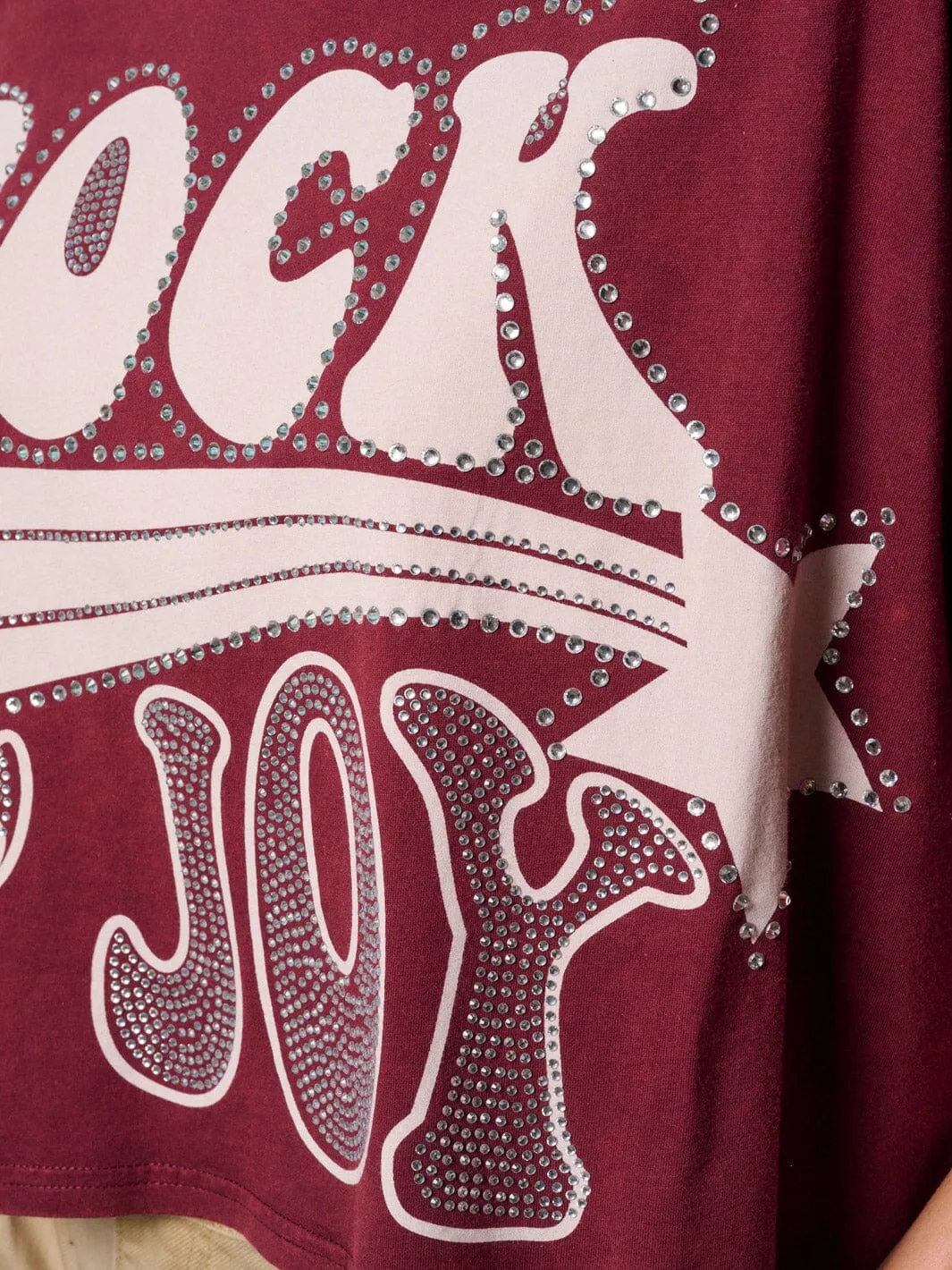WOMEN'S SHORT SLEEVE SEQUINS GRAPHIC DETAILED TOP