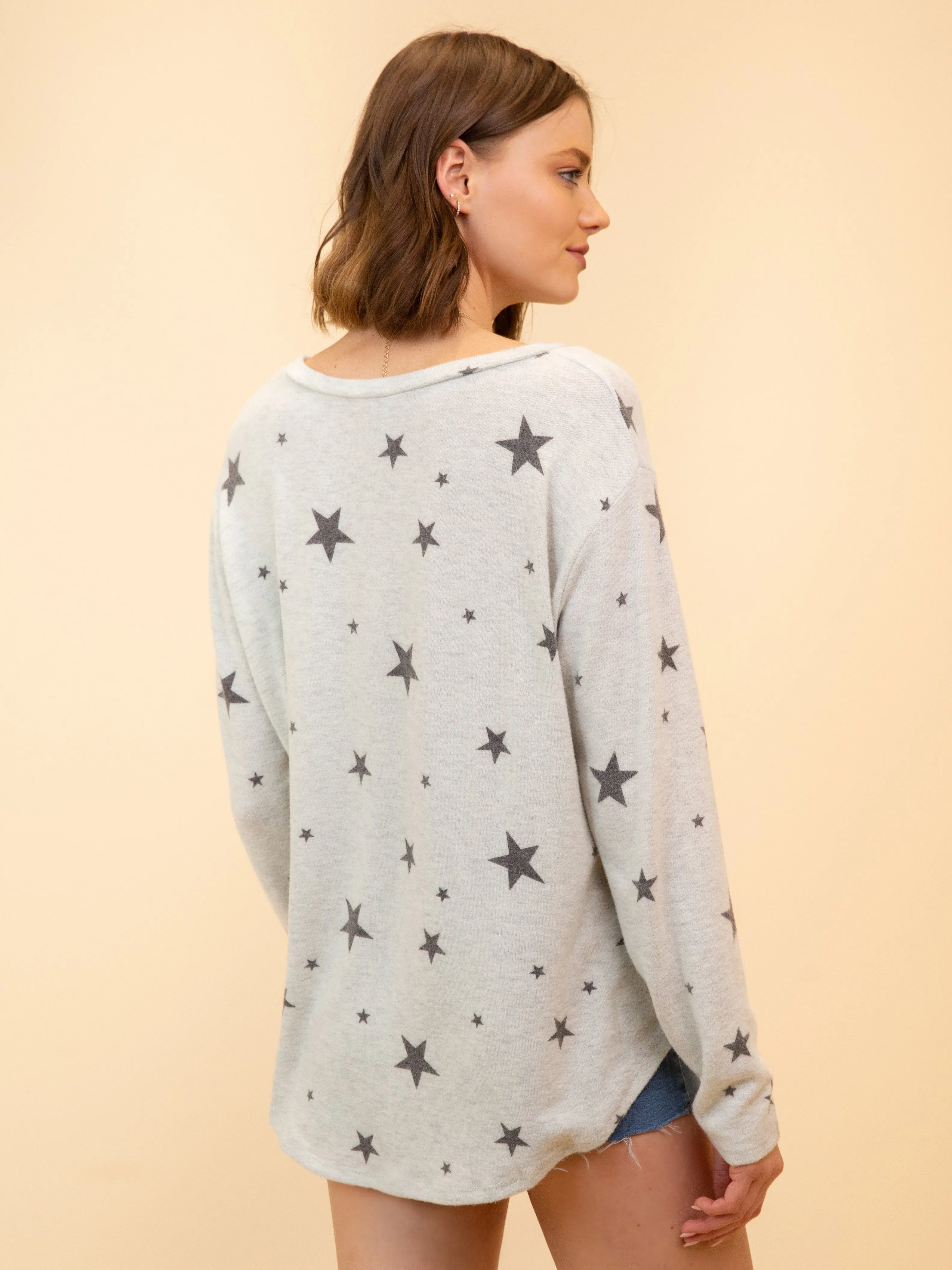 WOMEN'S STARS LONG SLEEVE TOP