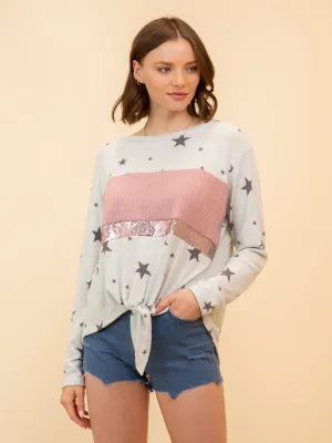 WOMEN'S STARS LONG SLEEVE TOP
