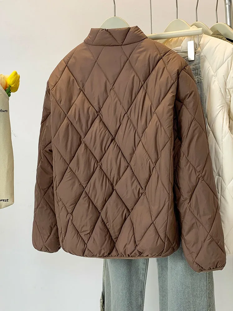 Women's Stylish Windproof Puffer Jacket for Casual Wear