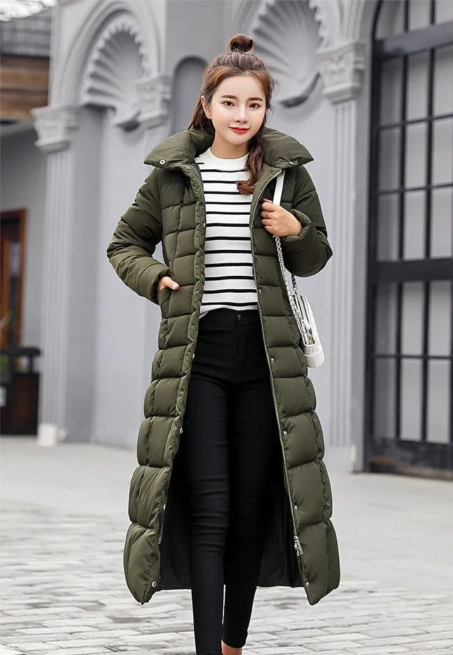 Women's Thickened Quilted Puffer Coat Windproof and Stain-Resistant