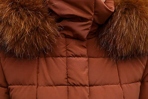 Women's Thickened Quilted Puffer Coat Windproof and Stain-Resistant