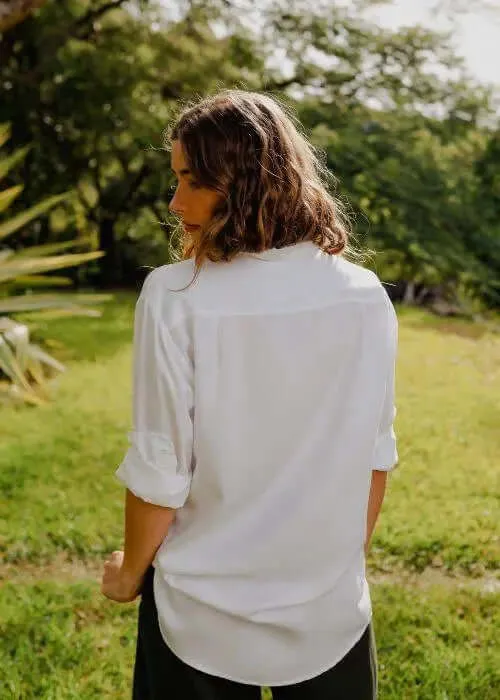 Women's Voyager Shirt White by Tasi Travels
