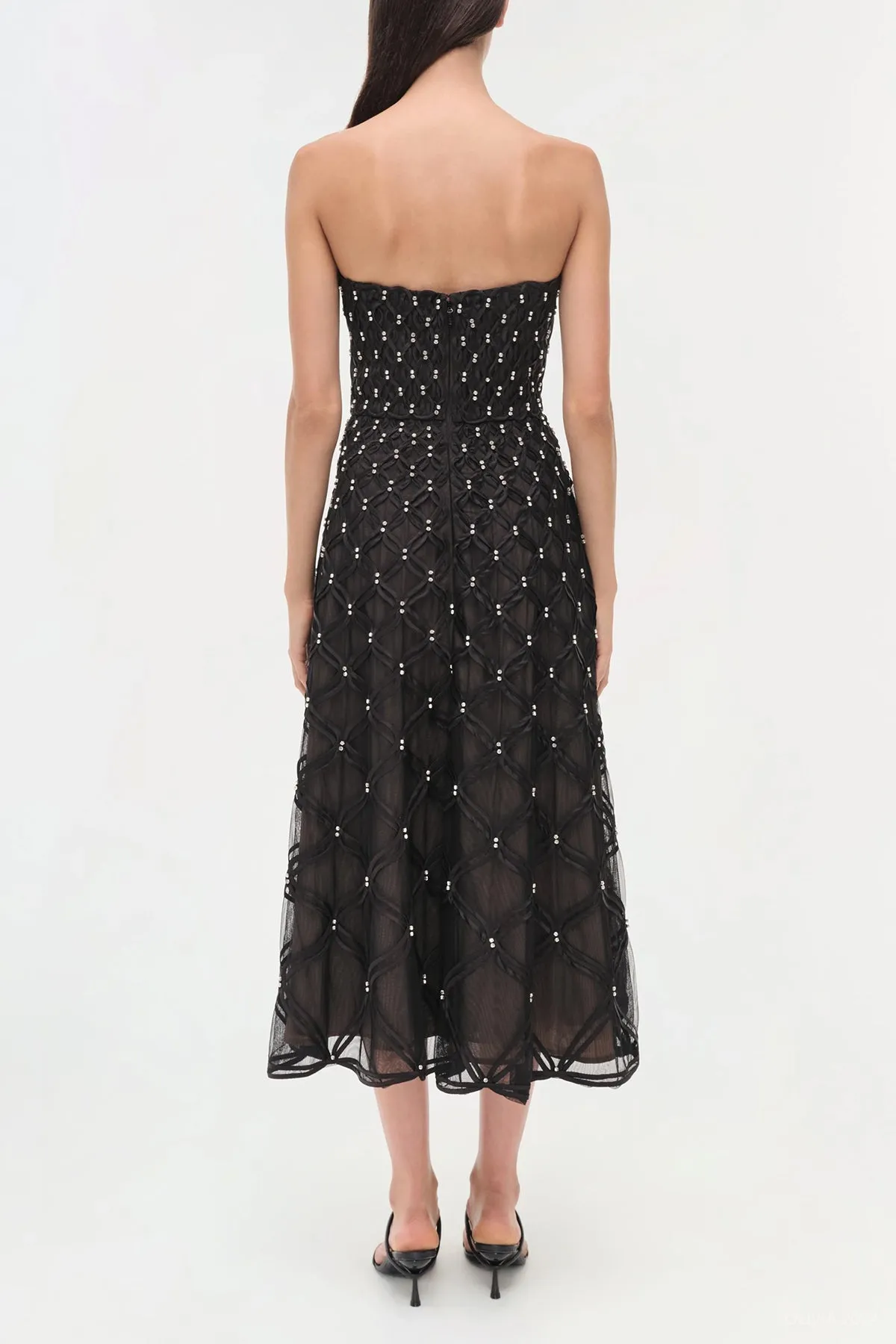 Xolani Midi Dress in Black