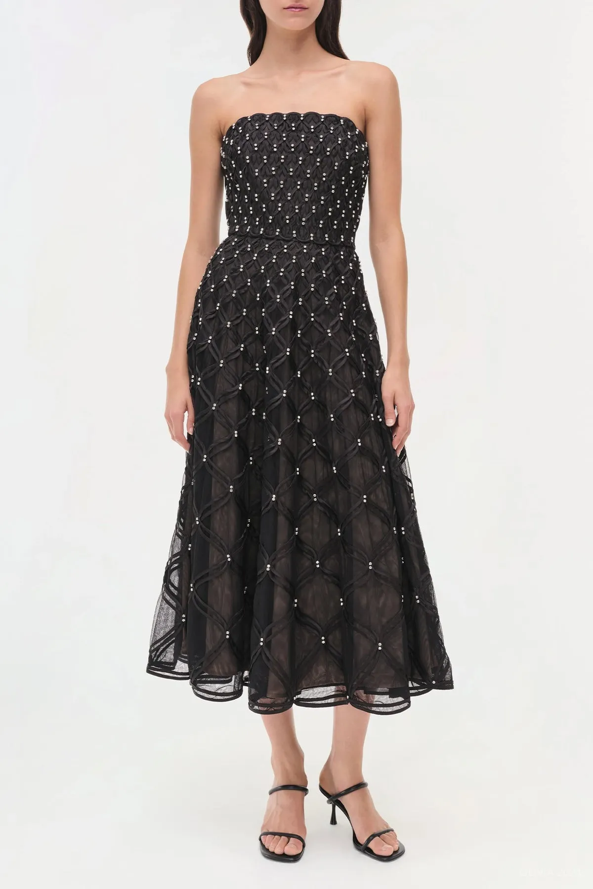 Xolani Midi Dress in Black
